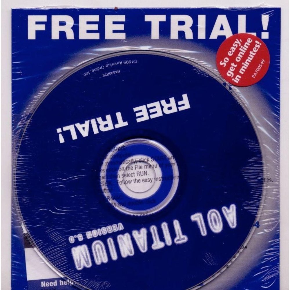1999 AOL (AMERICAN ONLINE) TITANIUM VERSION 5.0 CD